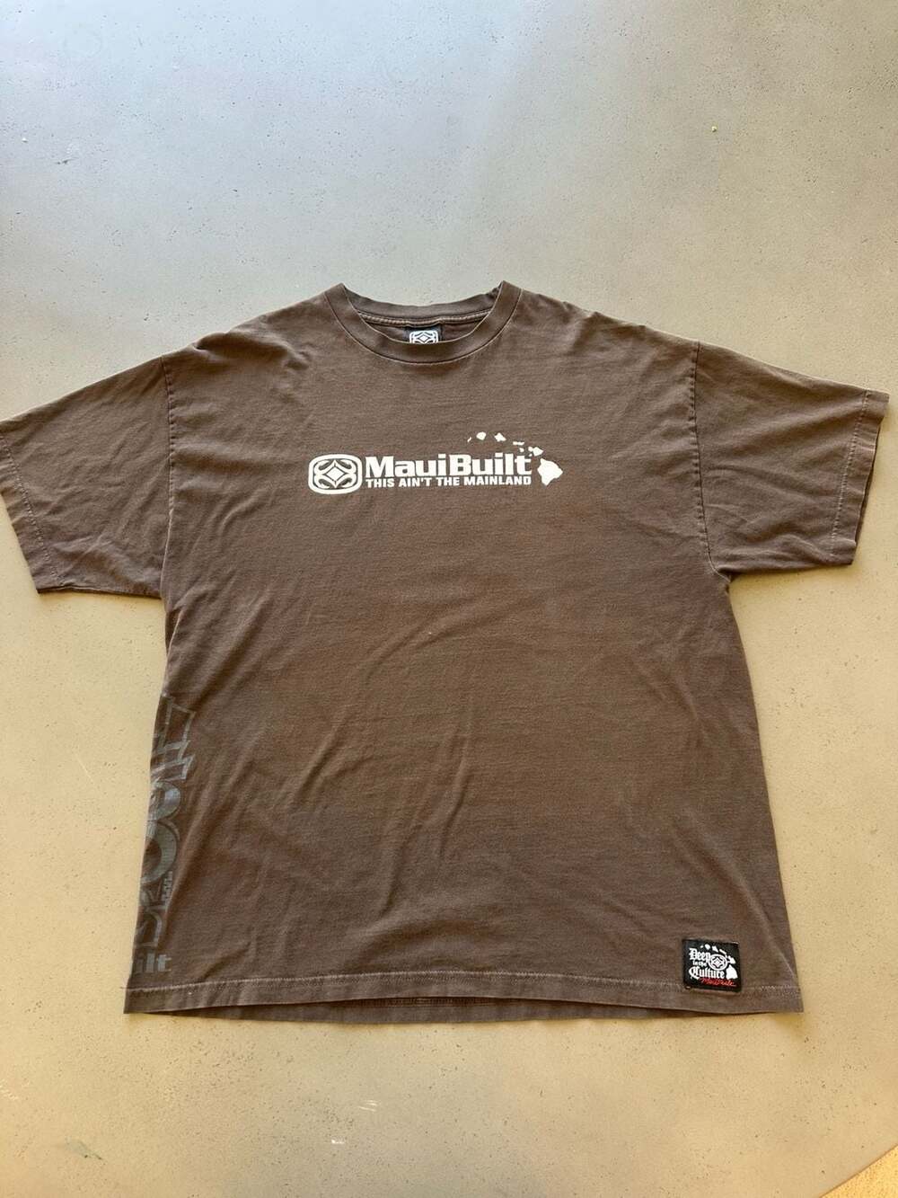 Maui Built "This Ain't The Mainland" Graphic T-Shirt Brown 2XL